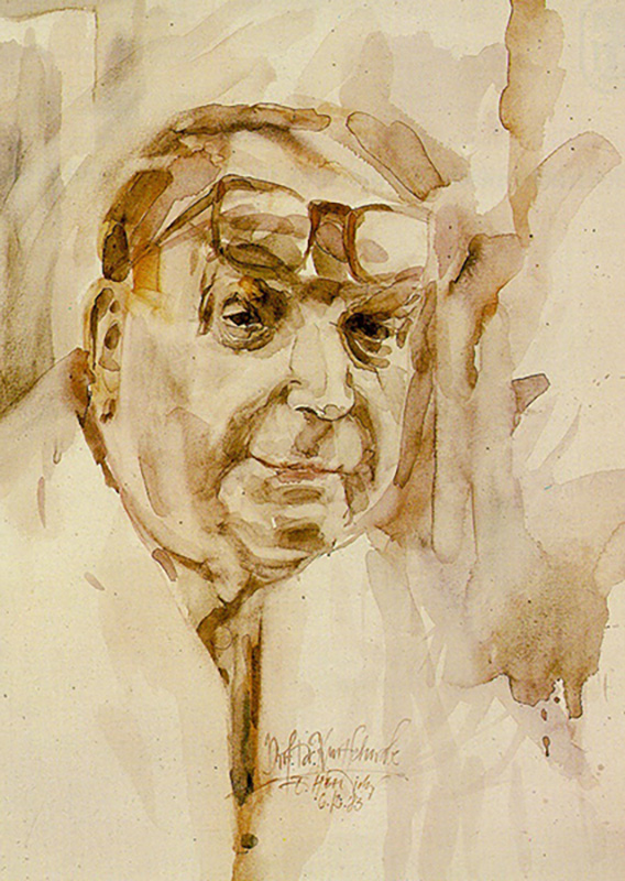 Kurt Schwabe_Aquarell von Eberhard Heinicker